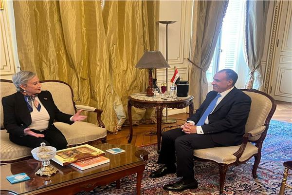 د. بدر عبد العاطي وزير الخارجية يلتقي بمندوبة هايتي الدائمة لدى اليونسكو
