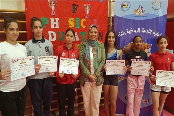 أصحاب المركز الأولى ببطولة الجمهورية للجمباز الفني آنسات