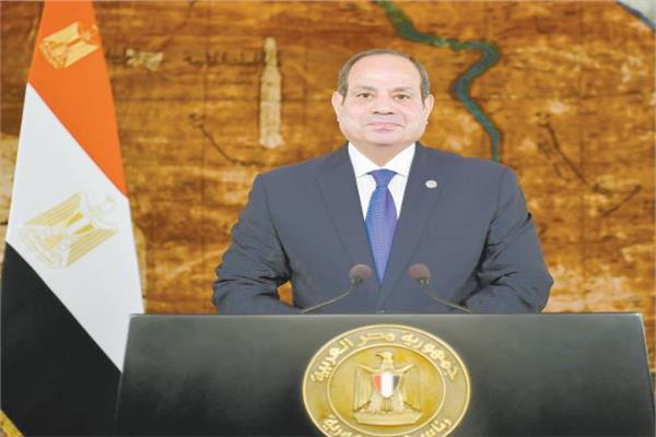 الرئيس عبدالفتاح السيسى خلال إلقاء كلمته بمناسبة الذكرى الثانية والخمسين لانتصارات أكتوبر