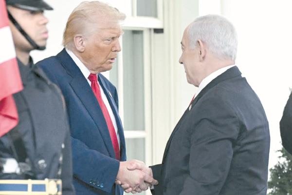 أحد اللقاءات المتعددة بين ترامب  ونتنياهو فى البيت الأبيض