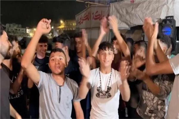 من أفراح سكان غزة باتفاق وقف إطلاق النار