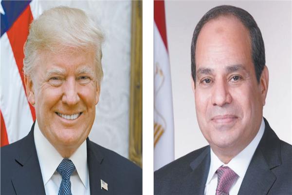 الرئيس عبدالفتاح السيسى و دونالد ترامب