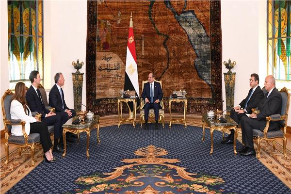 الرئيس السيسي خلال لقائه بوفد ترامب