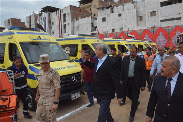 محافظ الغربية يتفقد اصطفاف المعدات استعدادًا لمجابهة الأزمات والكوارث