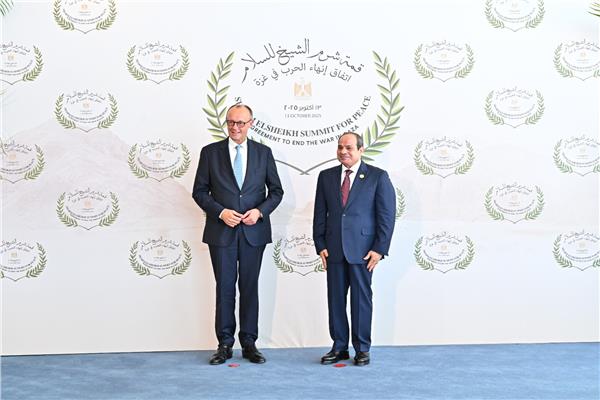 الرئيس السيسي خلال استقباله المستشار الألماني
