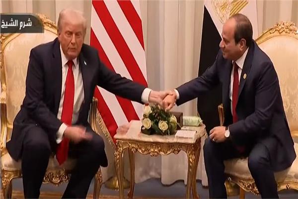 الرئيس عبدالفتاح السيسي ونظيره الأمريكي الرئيس دونالد ترامب