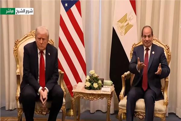الرئيس عبدالفتاح السيسي ونظيره الأمريكي الرئيس دونالد ترامب