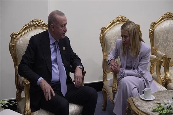 الرئيس التركي ورئيسة الوزراء الإيطالية