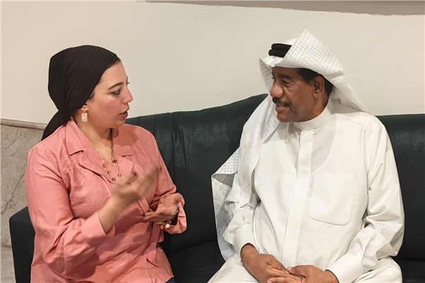 سعيد سالم مع محررة بوابة أخبار اليوم