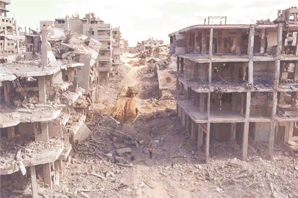 الدمار فى غزة بعد عامين من الحرب الإسرائيلية