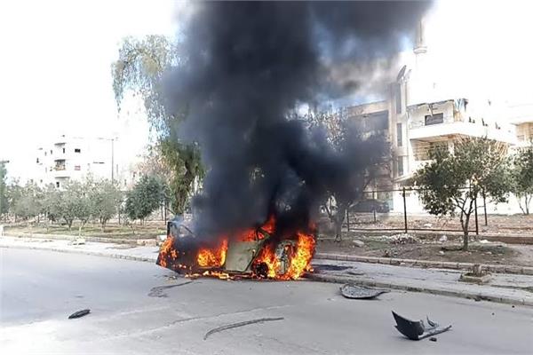 انفجار عبوة ناسفة في سيارة بقرية العزيزية شرقي حلب