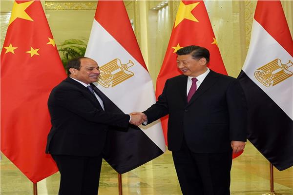 الرئيس عبد الفتاح السيسي ونظيره الصيني شي جين بينج - أرشيفية 