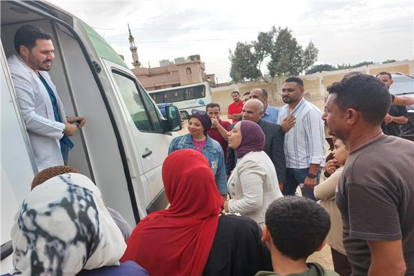 القافلة الطبية بقرية المحسمة بالإسماعيلية 
