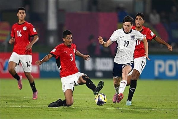 جانب من مباراة مصر وإنجلترا 
