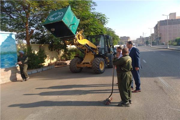 إجراء تشغيل تجريبي لمنظومة جمع القمامة الجديدة