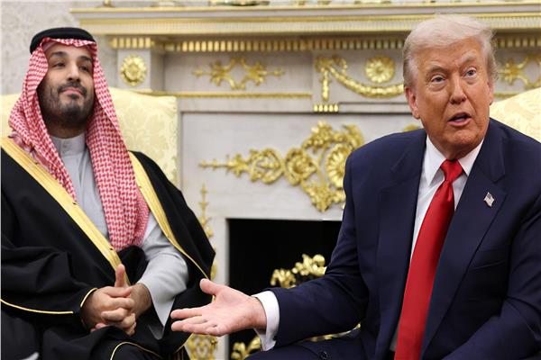 الرئيس الأمريكي دونالد ترامب خلال استقباله الأمير محمد بن سلمان في البيت الأبيض