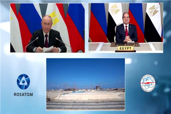 السيد الرئيس عبد الفتاح السيسي ونظيره الروسي فلاديمير بوتين