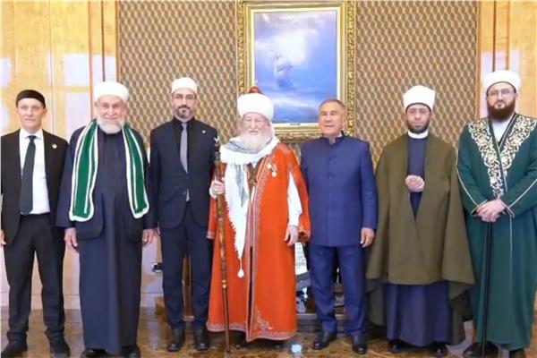 استقبال رئيس جمهورية تتارستان للدكتور أسامة الأزهري
