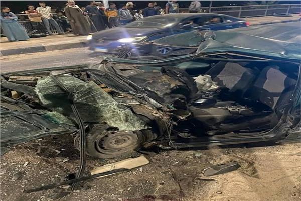 حادث تصادم ميكروباص وملاكي بأسيوط