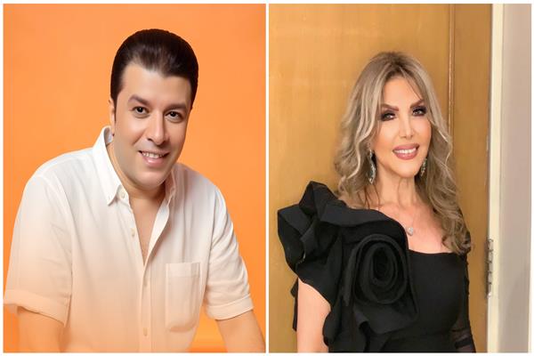 الفنانة نادية مصطفى ومصطفى كامل  نقيب الموسيقيين 