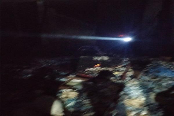 حريق مصنع تدوير القطن والأقمشة بالقليوبية
