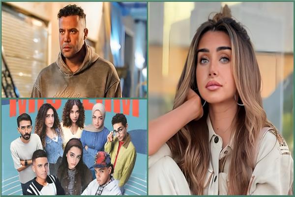  هنا الزاهد ومحمد أمام وابطال مسلسل «ميد تيرم»