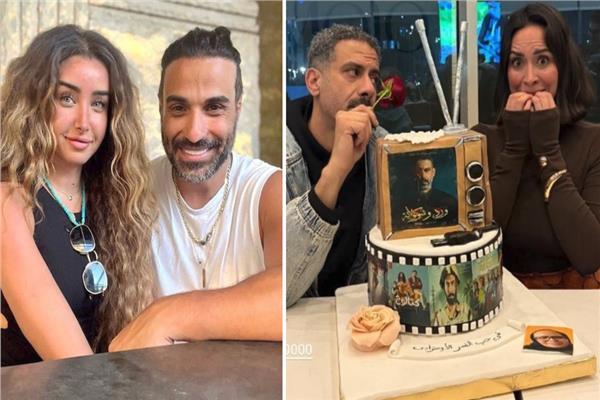 أحمد فهمي وهنا الزاهد ومحمد فراج وزوجته