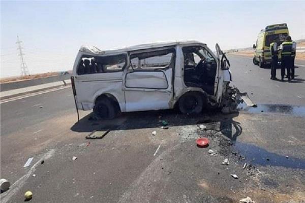 حادث انقلاب ميكروباص