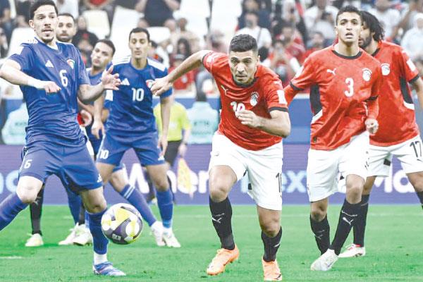 المنتخب الوطنى الثانى أمام الكويت بكأس العرب