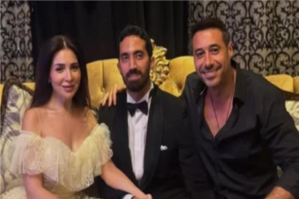 أحمد السعدني ومي عز الدين وزوجها أحمد تيمور