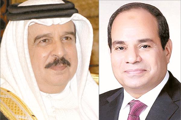 الرئيس عبد الفتاح السيسى  --  الملك حمد بن عيسى آل خليفة