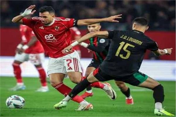 صورة من مباراة الأهلي والجيش الملكي المغربي