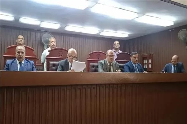 هيئة المحكمة برئاسة المستشار أيمن عفيفى سالم