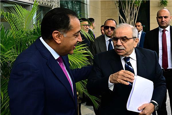 رئيس مجلس الوزراء د. مصطفى مدبولي و الدكتور نواف سلام، رئيس مجلس الوزراء اللبناني