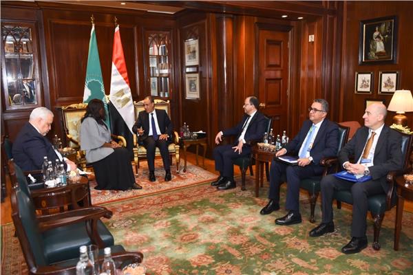 وزير الخارجية يلتقي مفوضة الاتحاد الأفريقي للتنمية الاقتصادية والتجارة والسياحة والصناعة والمعادن