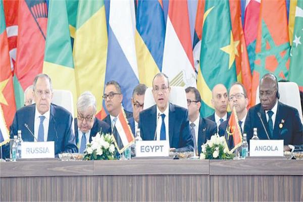 جانب من الجلسة الافتتاحية للمؤتمر الوزارى الثانى لمنتدى الشراكة الروسية -الإفريقية