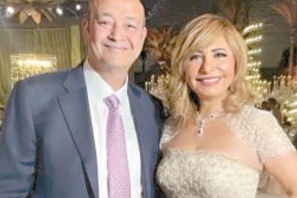 الإعلامى عمرو أديب والإعلامية لميس الحديدى