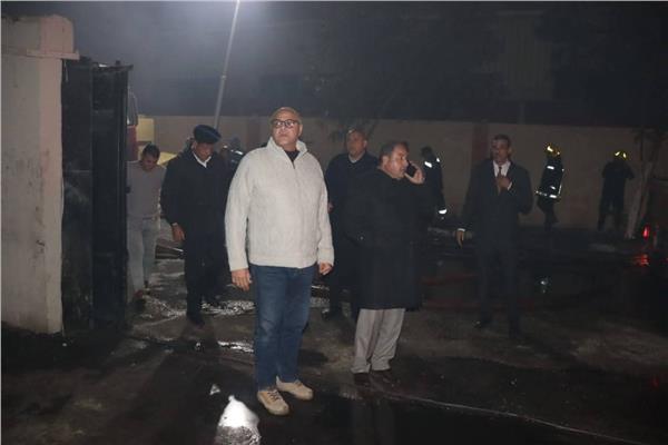 مدير أمن القليوبية في موقع الحريق