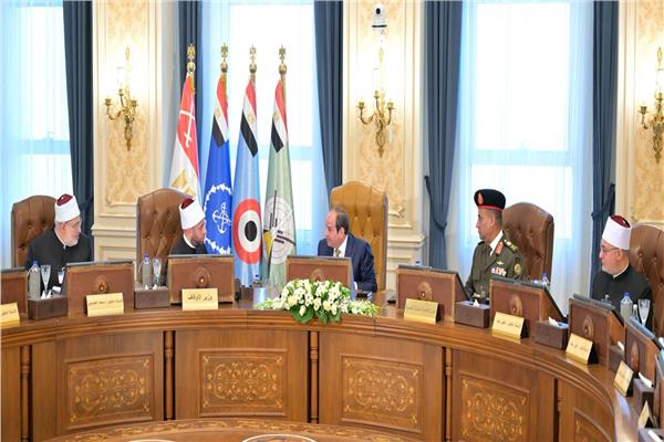 السيد الرئيس عبد الفتاح السيسي خلال اللقاء