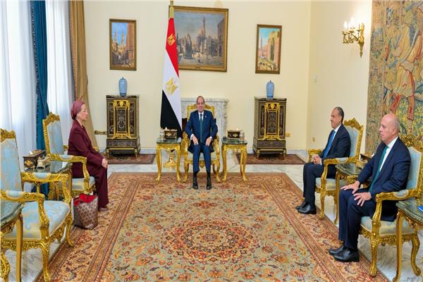 الرئيس السيسي يستقبل الدكتورة ياسمين فؤاد وكيلة الأمين العام للأمم المتحدة