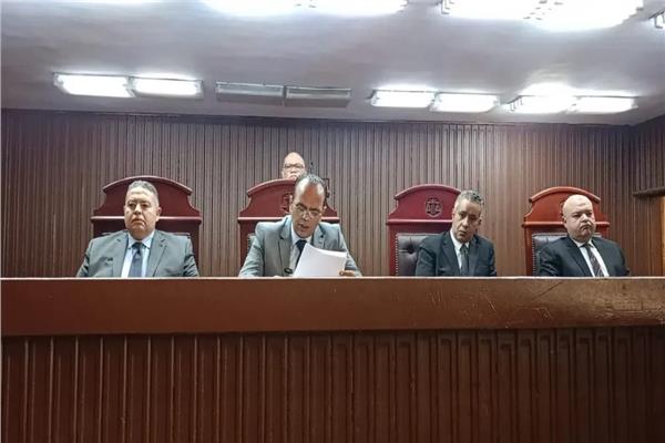 هيئة المحكمة برئاسة المستشار راغب محمد راغب رفاعي