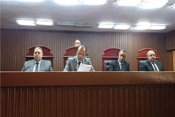 هيئة المحكمة برئاسة المستشار راغب محمد راغب رفاعي