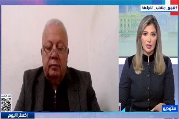 جانب من مداخلة اللواء حابس الشروف على قناة «إكسترا نيوز»