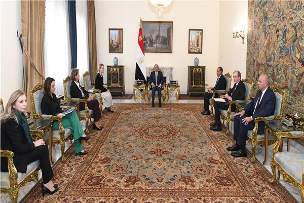 السيد الرئيس عبد الفتاح السيسي خلال اللقاء