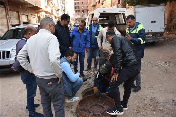 رئيس مياه القليوبية يتابع هبوطًا أرضيًا 