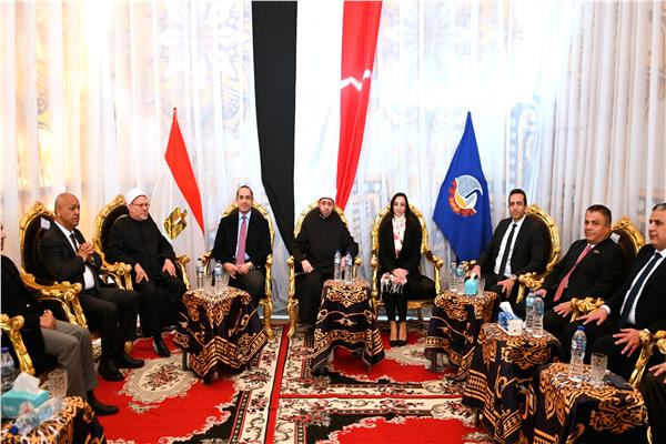محافظ البحيرة تستقبل وزيرا الأوقاف والمجالس النيابية  بقرية أم صابر بمركز بدر