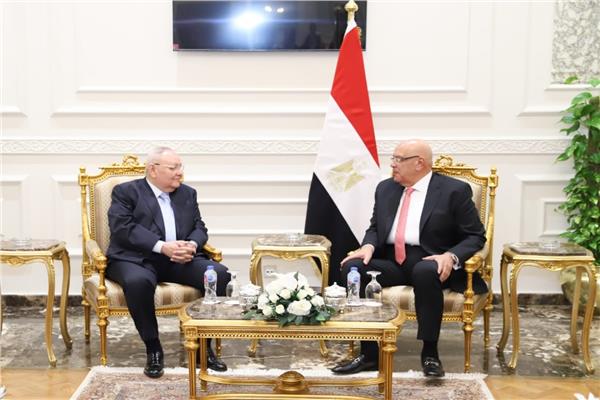 المستشار هشام بدوي خلال استقباله رئيس مجلس الدولة