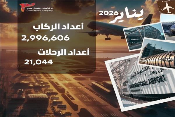  استمرار نمو حركة الركاب في مطار القاهرة  