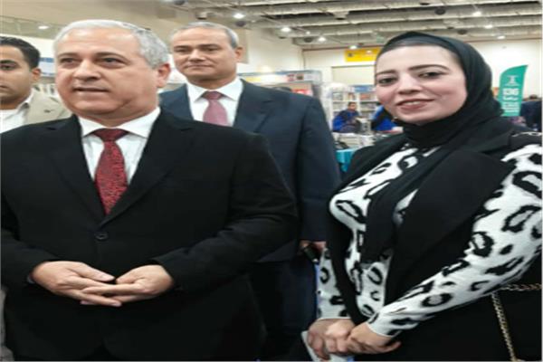 المهندس عبد الصادق الشوربجي ومحررة بوابة أخبار اليوم 