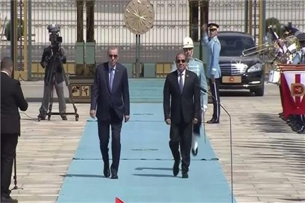الرئيس عبد الفتاح السيسي ونظيره التركي رجب طيب أردوغان